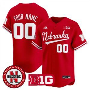 Custom Nebraska Cornhuskers Jersey Name, Number 2025 Vapor Baseball Scarlet