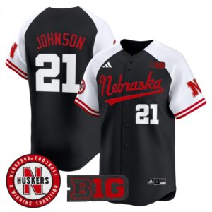 Emmett Johnson Jersey #21 Nebraska Cornhuskers 2025 Vapor Baseball Alternate