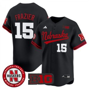 Tommie Frazier Jersey #15 Nebraska Cornhuskers 2025 Vapor Baseball Black