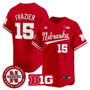 Tommie Frazier Jersey #15 Nebraska Cornhuskers 2025 Vapor Baseball Scarlet