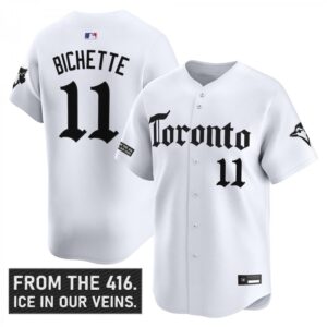 Bo Bichette Jersey #11 Toronto Blue Jays Gothic North Edition Stitched White