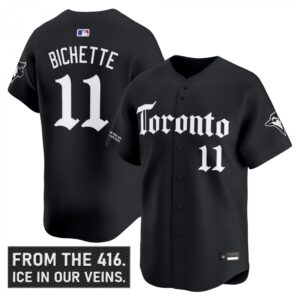 Bo Bichette Jersey #11 Toronto Blue Jays Gothic North Edition Stitched Black