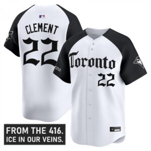 Ernie Clement Jersey #22 Toronto Blue Jays Gothic North Edition Alternate