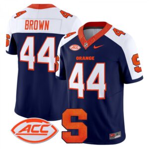 Jim Brown Jersey #44 Syracuse Orange 2025 Vapor Limited Stitched Navy Alternate