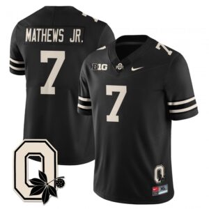 Jermaine Mathews Jr Jersey #7 Ohio State Buckeyes 2025 Limited Stitched Black