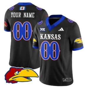 Custom Kansas Jayhawks Football Jersey Name, Number 2025 Limited Stitched Black
