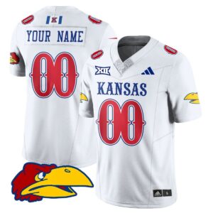 Custom Kansas Jayhawks Football Jersey Name, Number 2025 Limited Stitched White