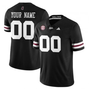 Custom Mississippi State Jersey Name, Number Darkness 2025 Stitched Black