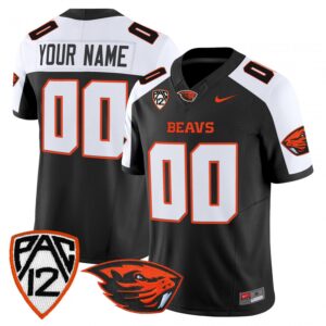 Custom Oregon State Beavers Jersey 2025 Vapor Limited Stitched Black Alter