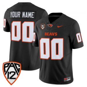 Custom Oregon State Beavers Jersey 2025 Vapor Limited Stitched Black