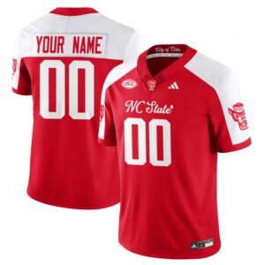 Custom State Wolfpack Jersey City of Oaks Name, Number Limited Stitched Red Alter