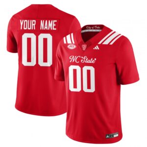 Custom State Wolfpack Jersey City of Oaks Name, Number Limited Stitched Red
