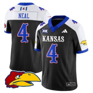 Devin Neal Jersey #4 Kansas Jayhawks Football 2025 Limited Stitched Black Alter
