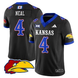 Devin Neal Jersey #4 Kansas Jayhawks Football 2025 Limited Stitched Black