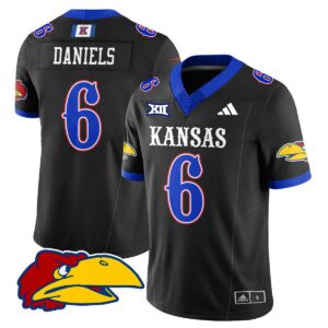 Jalon Daniels Jersey #6 Kansas Jayhawks Football 2025 Limited Stitched Black