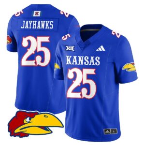 Jayhawks Jersey #25 Kansas Jayhawks Football 2025 Limited Stitched Royal