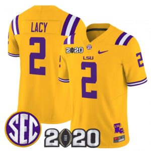 Kyren Lacy Jersey #2 LSU Tigers 2020 National Champions Stitched Gold