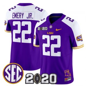 Joe Burrow Jersey #9 LSU Tigers 2020 National Champions Stitched Purple