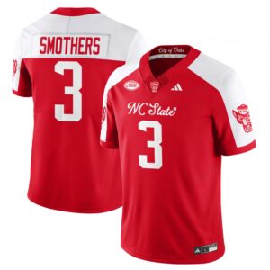 Hollywood Smothers Jersey #3 State Wolfpack City of Oaks Stitched Red Alter