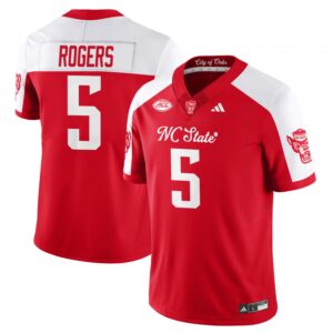 Noah Rogers Jersey #5 State Wolfpack City of Oaks Vapor Limited Stitched Red Alter