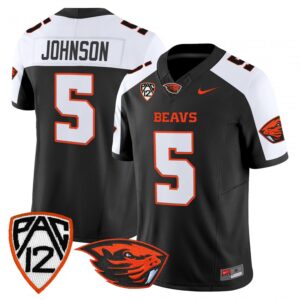 Gabarri Johnson Jersey #5 Oregon State Beavers 2025 Limited Stitched Black Alter
