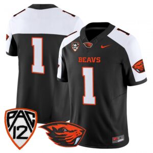 Team Jersey #1 Oregon State Beavers 2025 Vapor Limited Stitched Black Alter