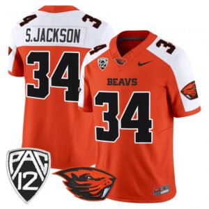 Steven Jackson Jersey #34 Oregon State Beavers 2025 Limited Stitched Orange Alter