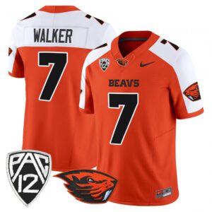 Trent Walker Jersey #7 Oregon State Beavers 2025 Limited Stitched Orange Alter