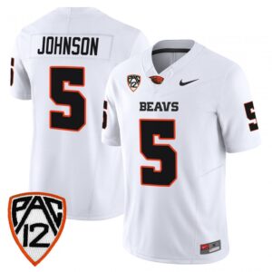 Gabarri Johnson Jersey #5 Oregon State Beavers 2025 Limited Stitched White