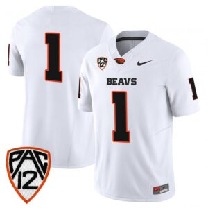 Team Jersey #1 Oregon State Beavers 2025 Vapor Limited Stitched White