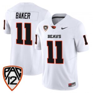 Terry Baker Jersey #11 Oregon State Beavers 2025 Limited Stitched White