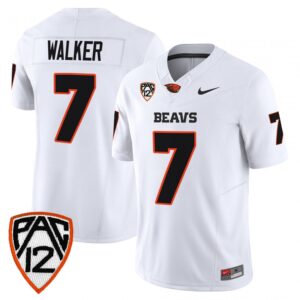 Trent Walker Jersey #7 Oregon State Beavers 2025 Limited Stitched White