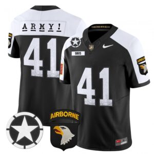 Glenn Davis Jersey #41 Army Black Knights 2025 Screaming Eagles Stitched Black Alter
