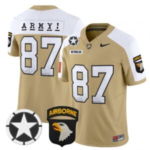 Casey Reynolds Jersey #87 Army Black Knights 2025 Screaming Eagles Tan Alter