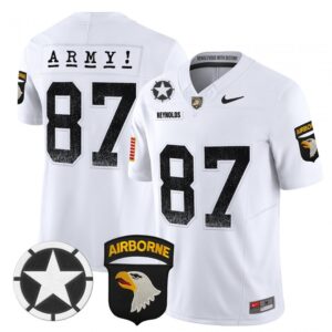 Casey Reynolds Jersey #87 Army Black Knights 2025 Screaming Eagles White