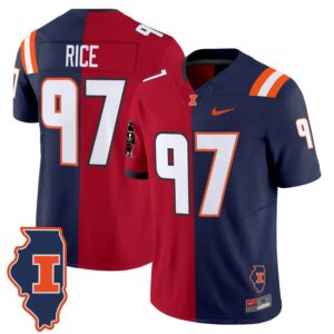 Simeon Rice Jersey #97 Illinois Fighting Illini Split Vapor Limited Stitched