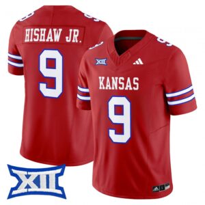 Daniel Hishaw Jr Jersey #9 Kansas Jayhawks 2025 Vapor Limited Stitched Red