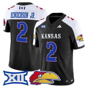 Emmanuel Henderson Jr Jersey #2 Kansas Jayhawks 2025 Limited Stitched Black Alter