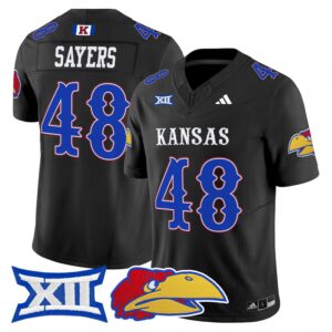 Gale Sayers Jersey #48 Kansas Jayhawks 2025 Vapor Limited Stitched Black