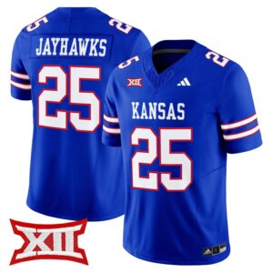 Jayhawks Jersey #25 Kansas Jayhawks 2025 Vapor Limited Stitched Royal