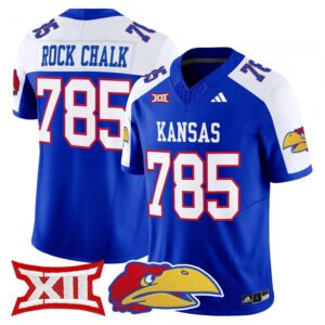 Rock Chalk Jersey #785 Kansas Jayhawks 2025 Vapor Limited Stitched Royal Alter