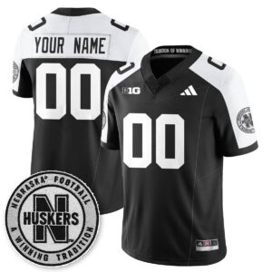 Custom Nebraska Football Jersey Name, Number 2025 Blackout Stitched Black Alter