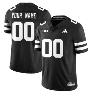 Custom Nebraska Football Jersey Name, Number 2025 Blackout Stitched Black