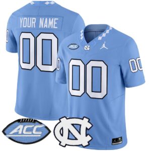 Custom North Carolina Tar Heels Jersey 2025 Vapor Limited Stitched Blue