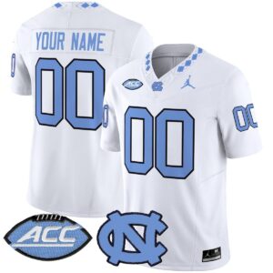 Custom North Carolina Tar Heels Jersey 2025 Vapor Limited Stitched White