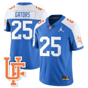 Gators Jersey #25 Florida Gators Bring Back 1960s Throwback Stitched Blue Alter