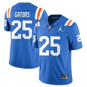 Gators Jersey #25 Florida Gators Bring Back 1960s Throwback Stitched Blue