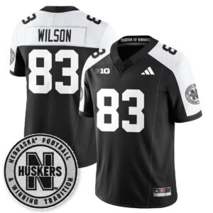 Archie Wilson Jersey #83 Nebraska Football 2025 Blackout Stitched Black Alter