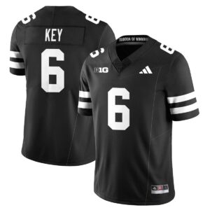 Dane Key Jersey #6 Nebraska Football 2025 Blackout Stitched Black