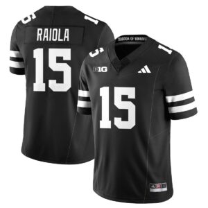 Dylan Raiola Jersey #15 Nebraska Football 2025 Blackout Stitched Black